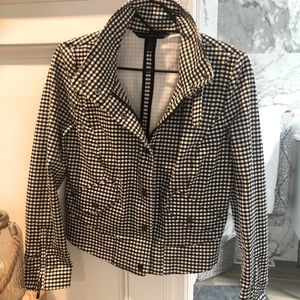 WHBM gingham moto jacket